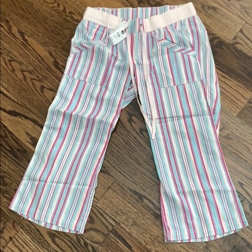 Babystyle Maternity striped capris pants